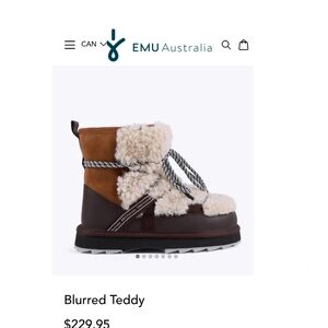 Pink and Tan Winter Boots